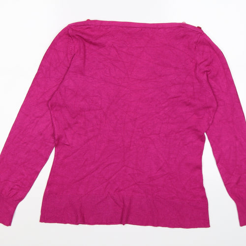 M&Co Womens Pink  Knit Pullover Jumper Size M