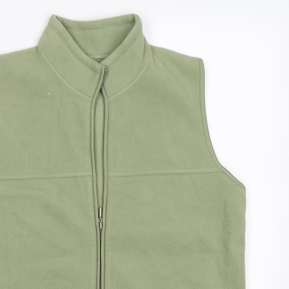 EWM Womens Green  Fleece Gilet Coat Size M