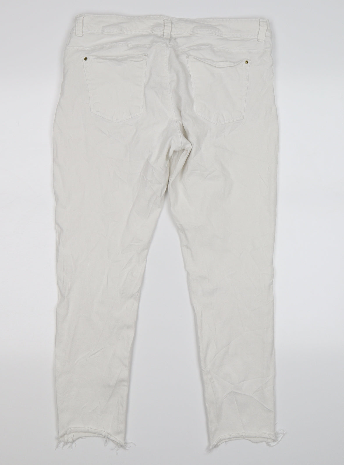 denim co Womens White  Denim Skinny Jeans Size 16 L26 in