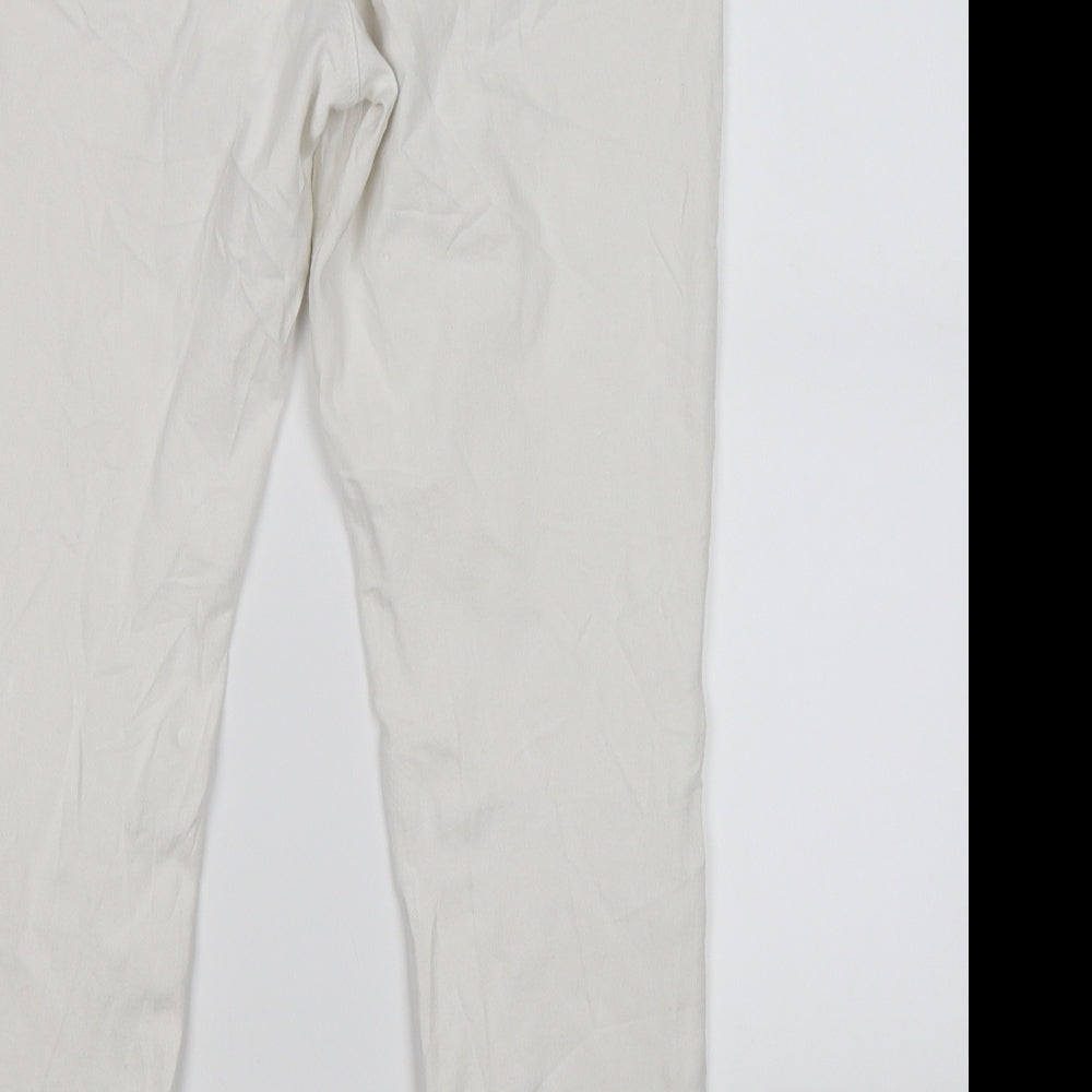 denim co Womens White  Denim Skinny Jeans Size 16 L26 in