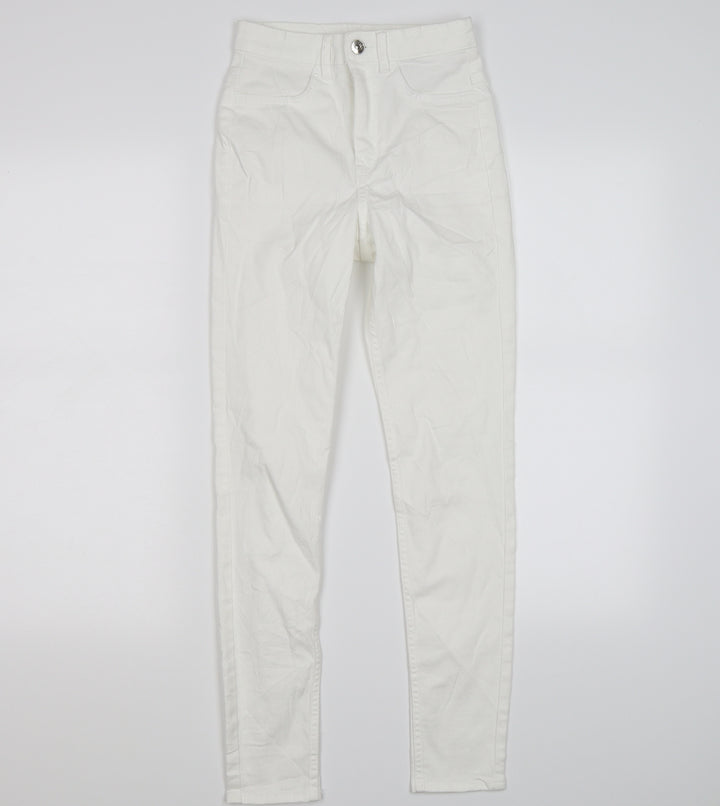 Divided Womens White Denim Skinny Jeans Size 6 L26 in