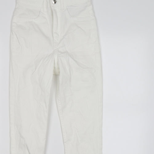 Divided Womens White  Denim Skinny Jeans Size 6 L26 in