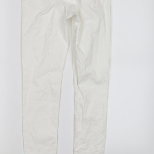 Divided Womens White  Denim Skinny Jeans Size 6 L26 in