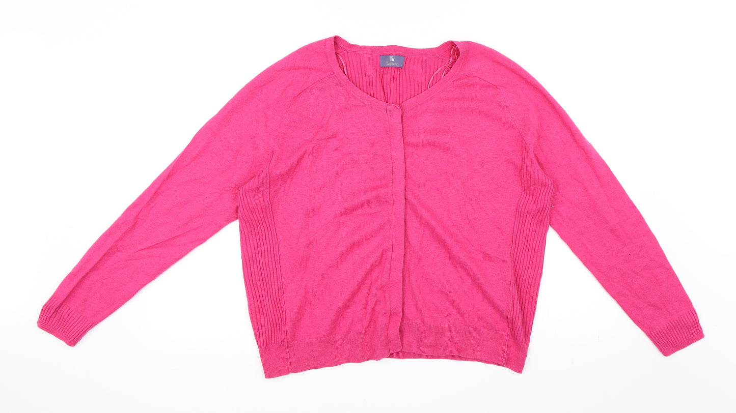 TU Womens Pink   Cardigan Jumper Size 18