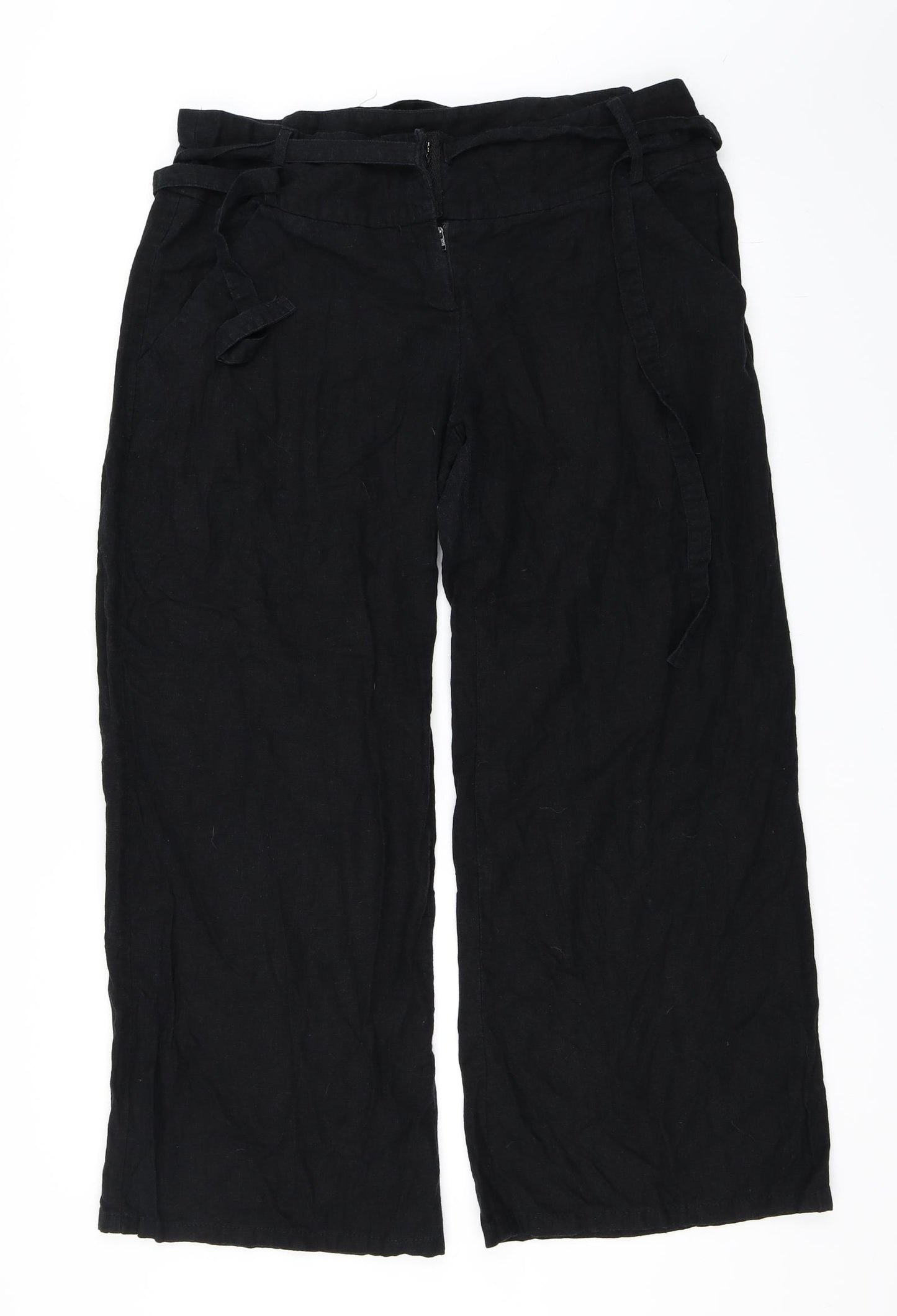 Debenhams Womens Black   Trousers  Size 16 L27 in