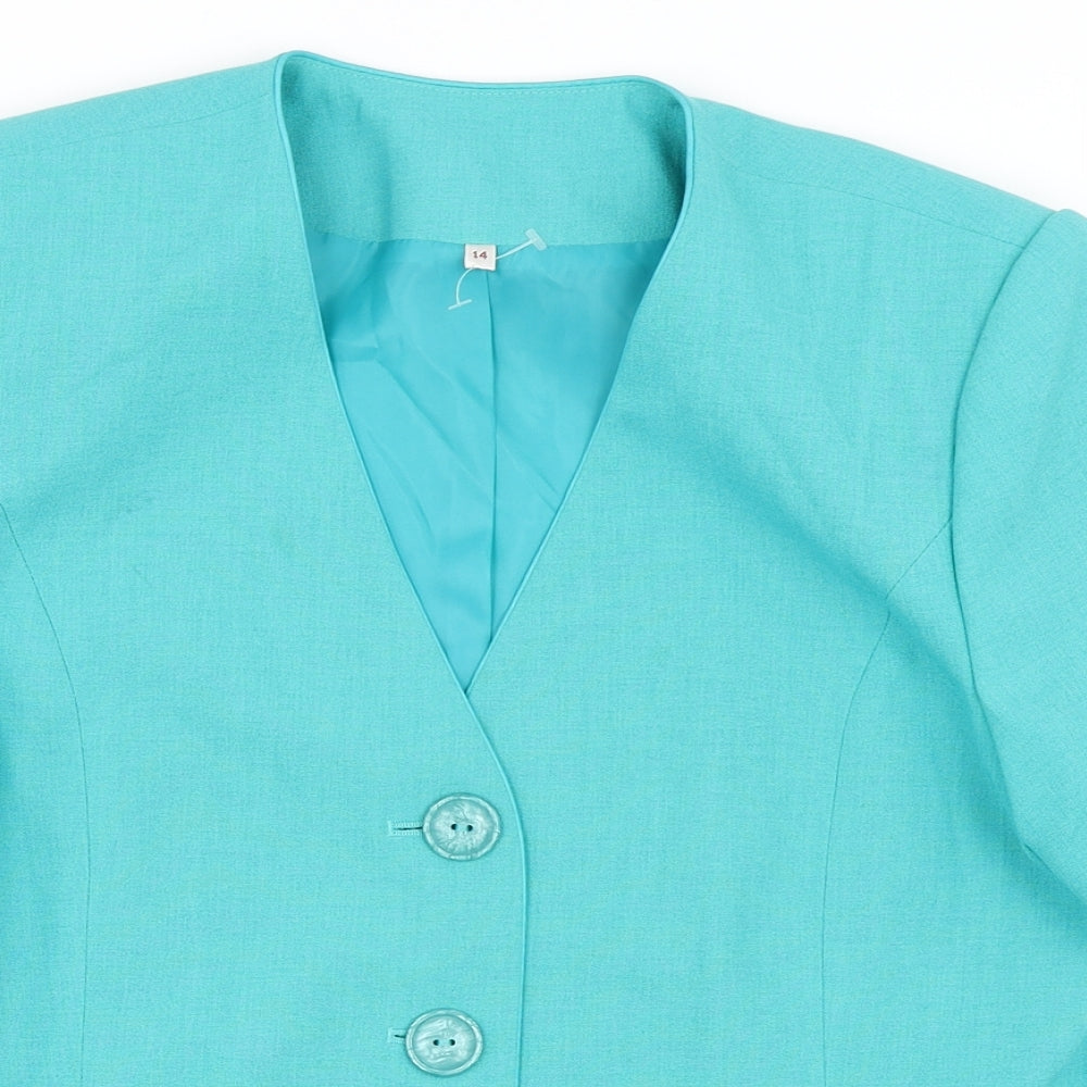EWM Womens Blue   Jacket Blazer Size 14
