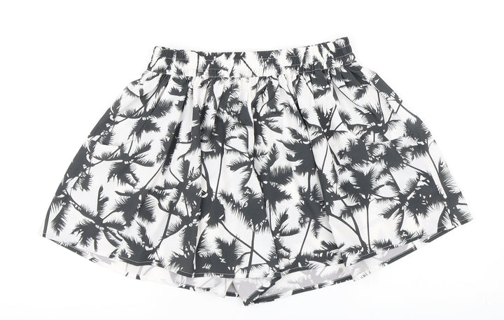 Only Womens White Floral  Hot Pants Shorts Size 6