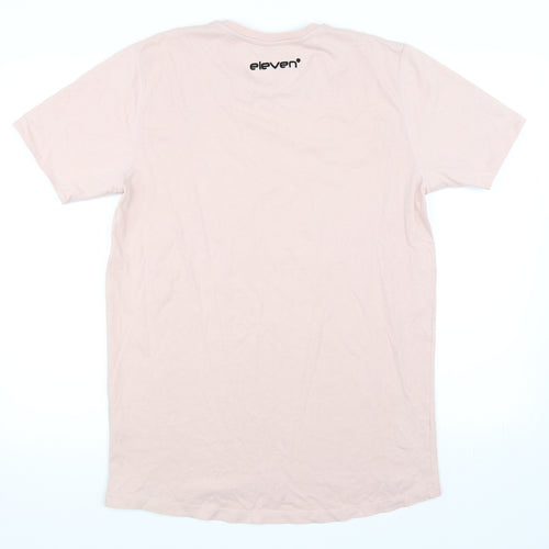 11 degrees Mens Pink    T-Shirt Size L
