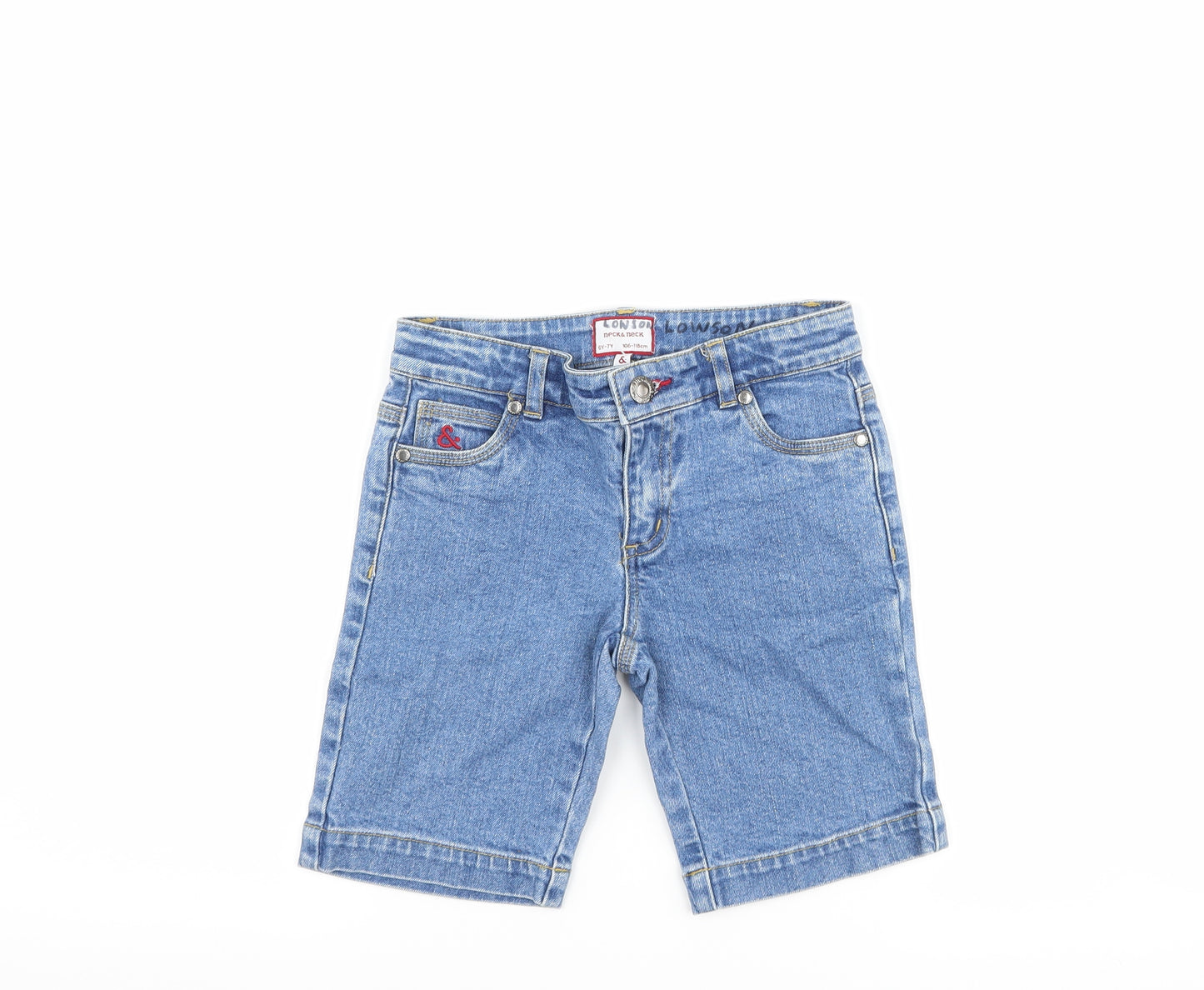 Neck & Neck Boys Blue  Denim Bermuda Shorts Size 6-7 Years