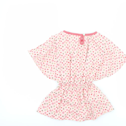 aya naya Girls Pink Polka Dot  Basic T-Shirt Size 4 Years
