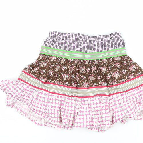 hilly chrisp Girls Purple Polka Dot  A-Line Skirt Size 3 Years - Flower
