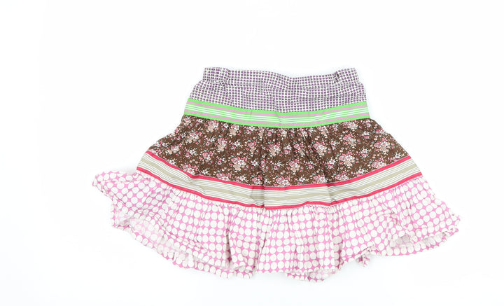 hilly chrisp Girls Purple Polka Dot  A-Line Skirt Size 3 Years - Flower