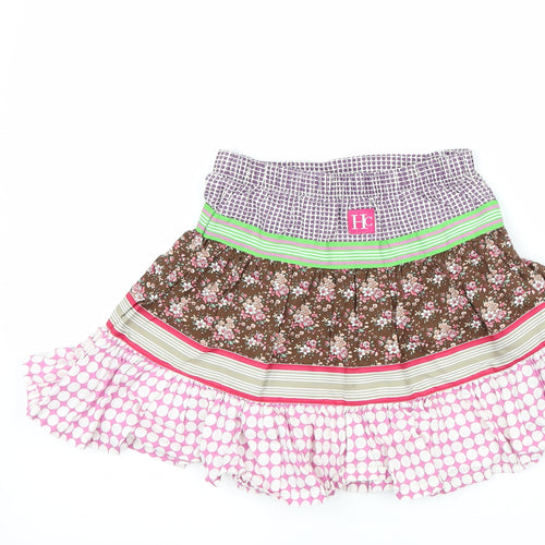 hilly chrisp Girls Purple Polka Dot  A-Line Skirt Size 3 Years - Flower