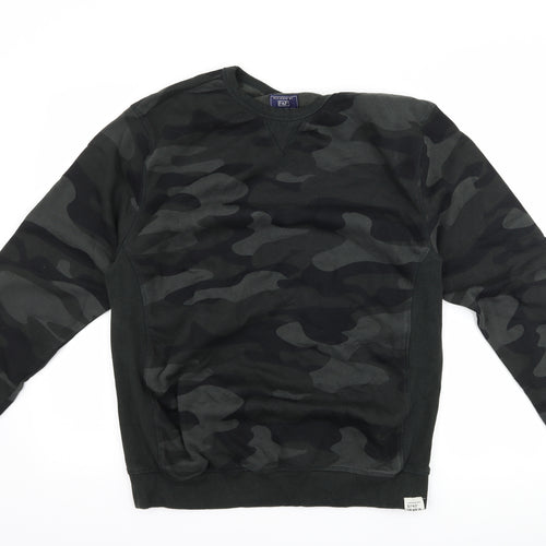 F&F Mens Grey Camouflage  Pullover Sweatshirt Size L