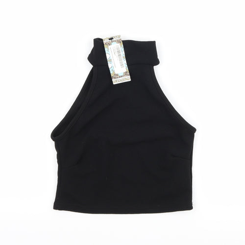 Boohoo Womens Black   Cropped T-Shirt Size 6