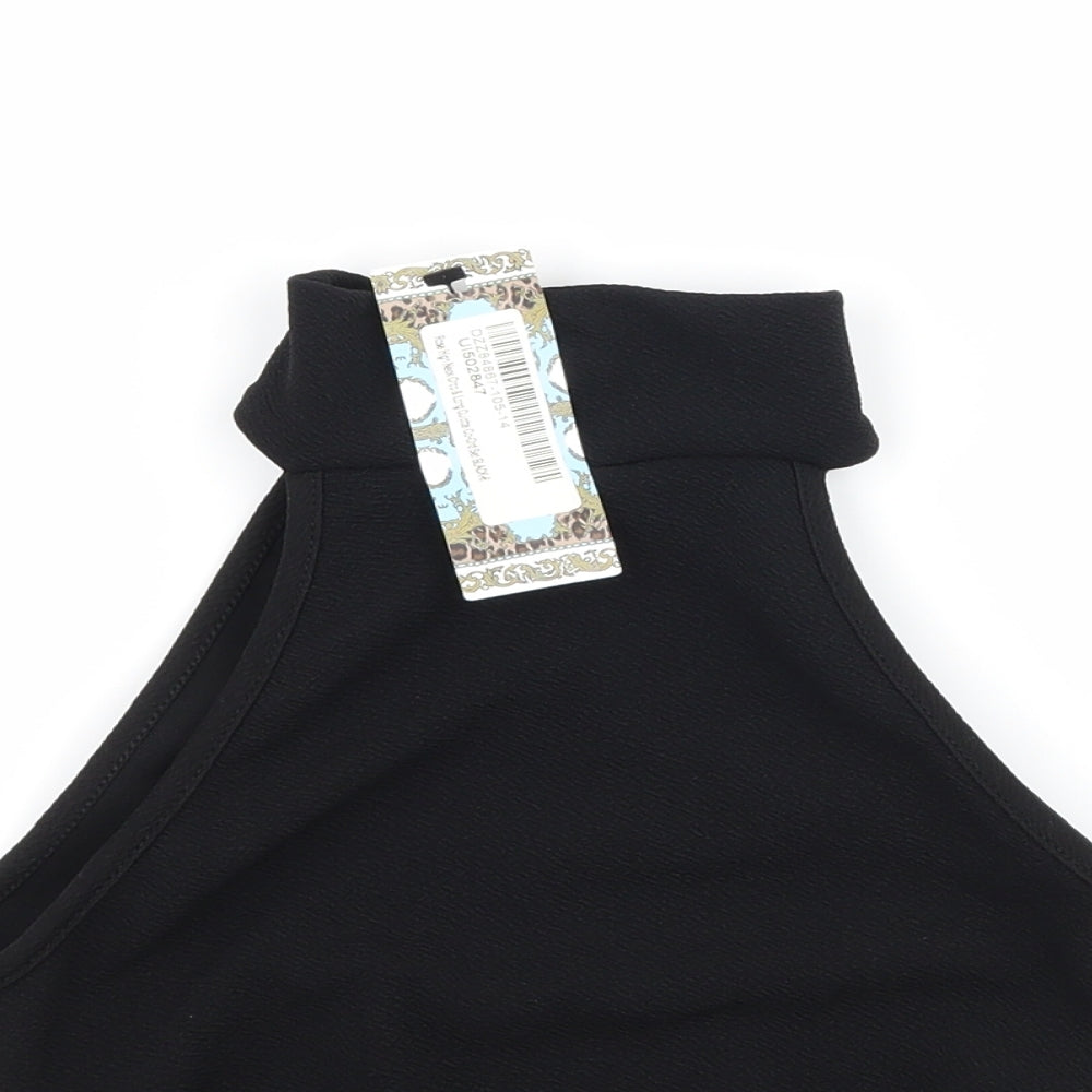 Boohoo Womens Black   Cropped T-Shirt Size 6