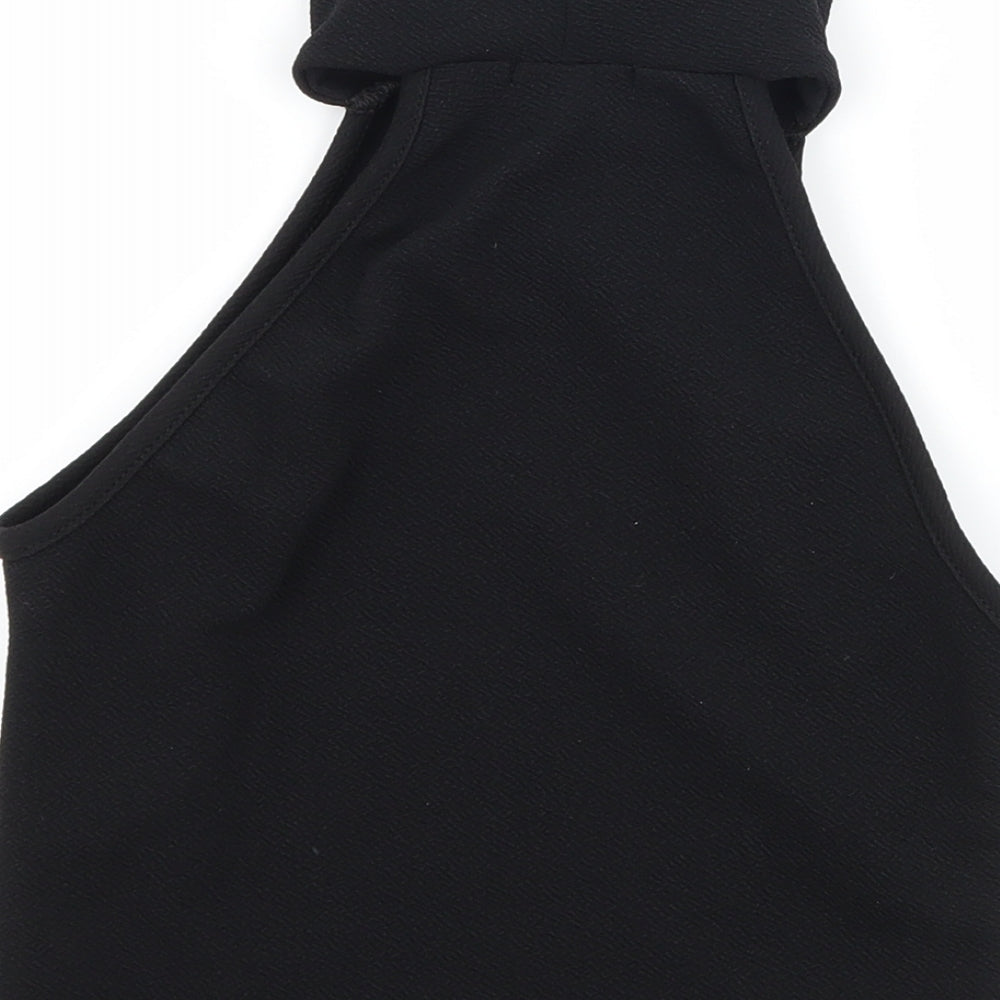 Boohoo Womens Black   Cropped T-Shirt Size 6