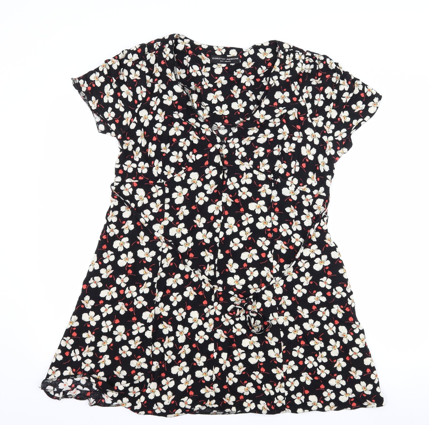 Dorothy Perkins Womens Black Floral  Shift  Size 18