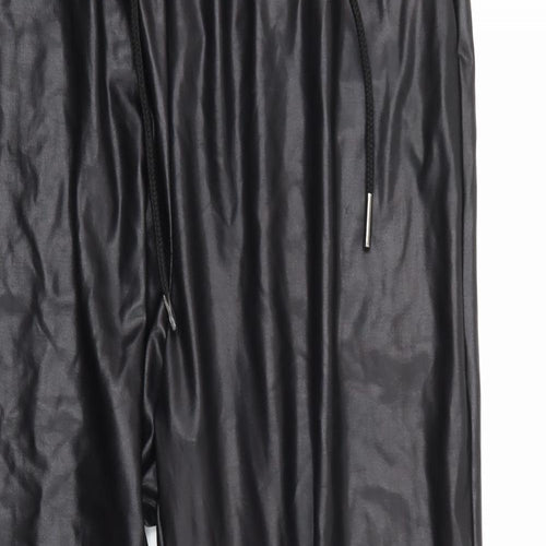 ASOS Womens Black   Trousers  Size 10 L27 in - Leather Effect