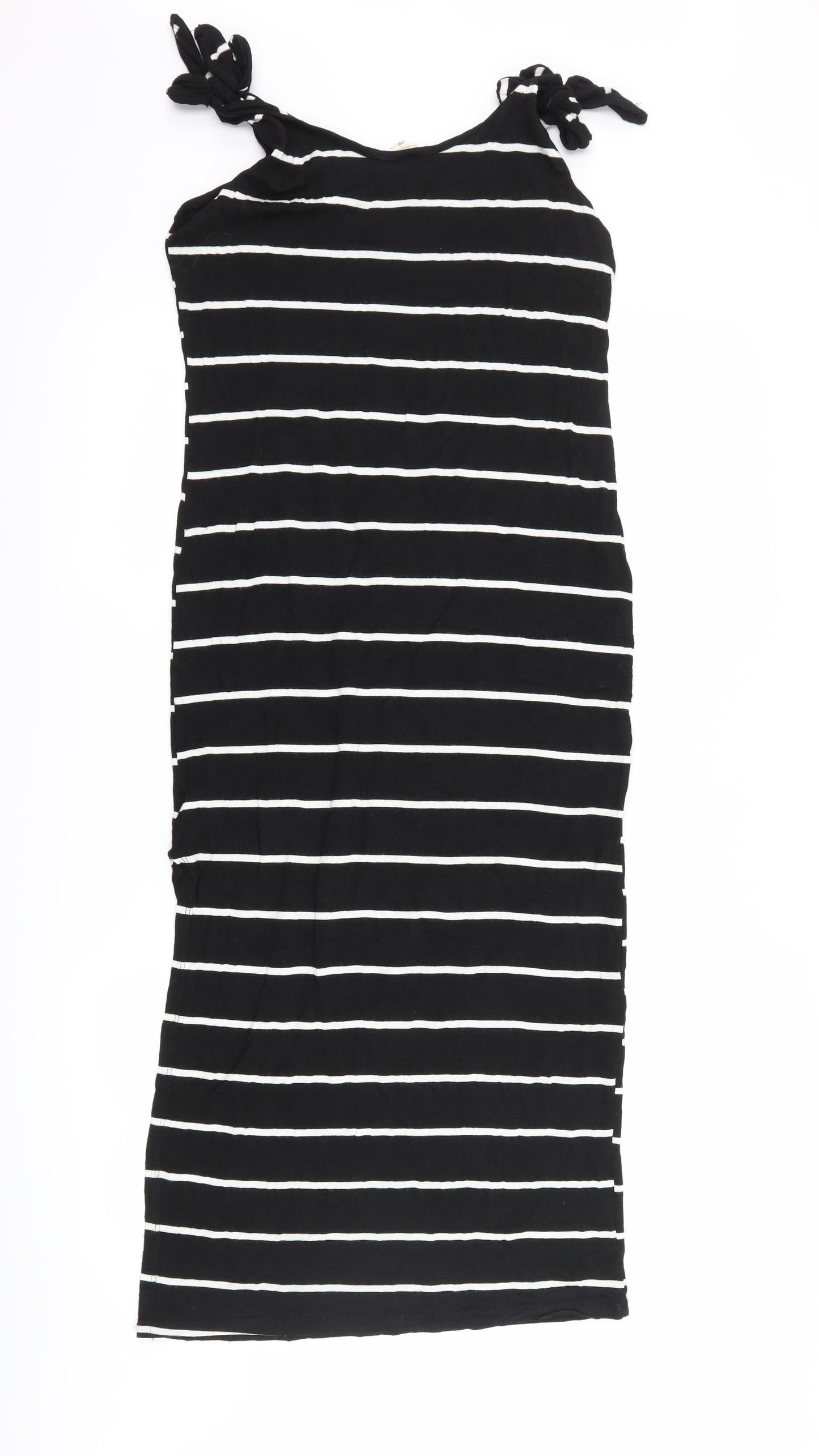 caution to the wind  Womens Black Striped  Tank Dress  Size M