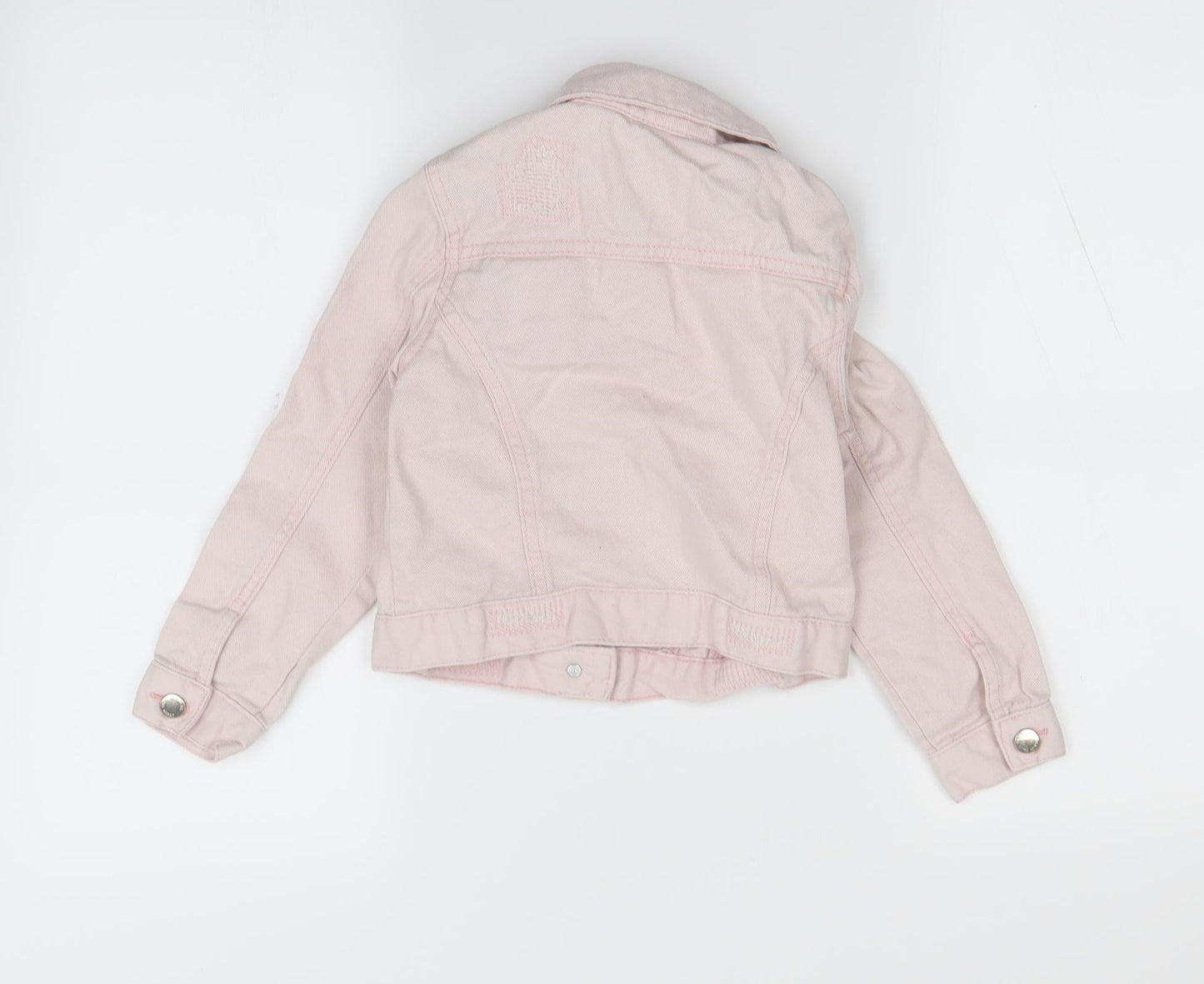 denim& co Girls Pink  Denim Jacket  Size 6-7 Years