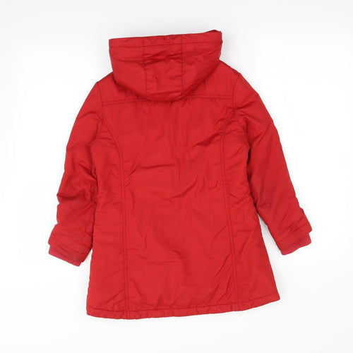 M&S Girls Red   Gilet Coat Size 7-8 Years