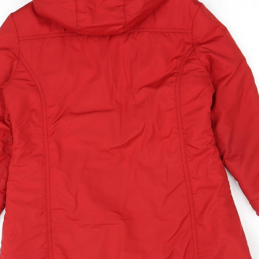 M&S Girls Red   Gilet Coat Size 7-8 Years