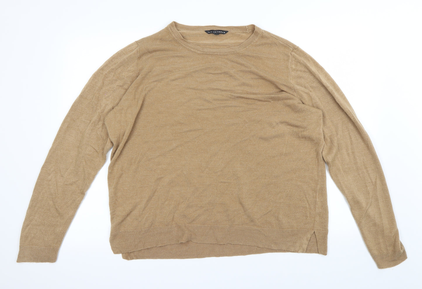 Love knitwear Womens Brown   Pullover Jumper Size 20