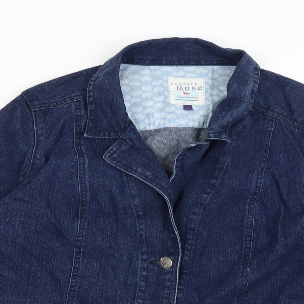 country rose Womens Blue  Denim Jacket  Size 16