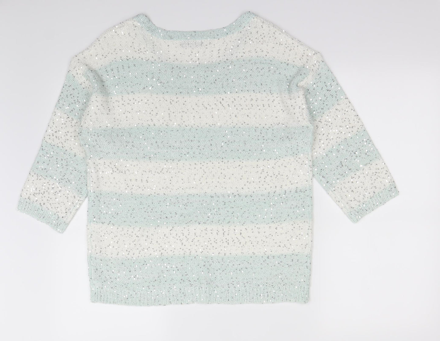 F&F Womens Multicoloured Striped  Pullover Jumper Size 12