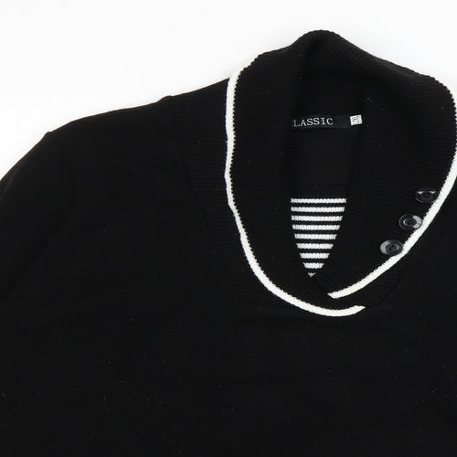 Classic Womens Black   Pullover Jumper Size L