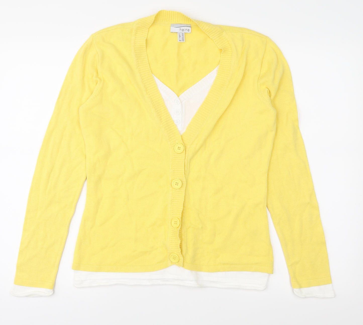 HEINE Womens Yellow   Pullover Jumper Size 12