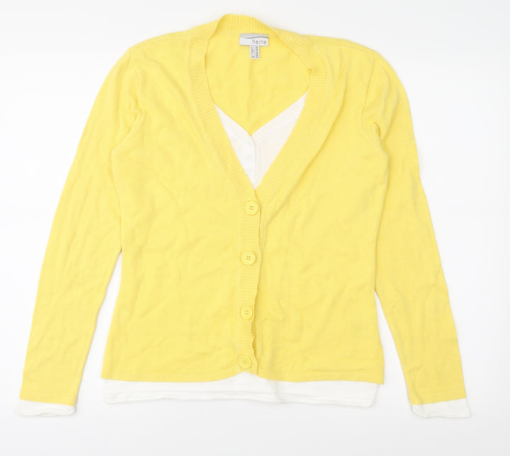 HEINE Womens Yellow Pullover Jumper Size 12