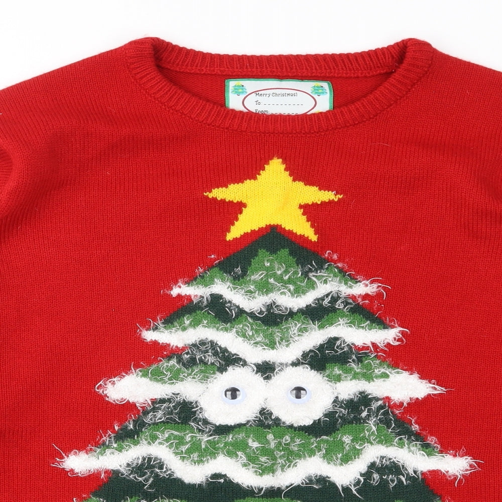 Cedar Wood State Mens Red   Pullover Jumper Size XL  - christmas