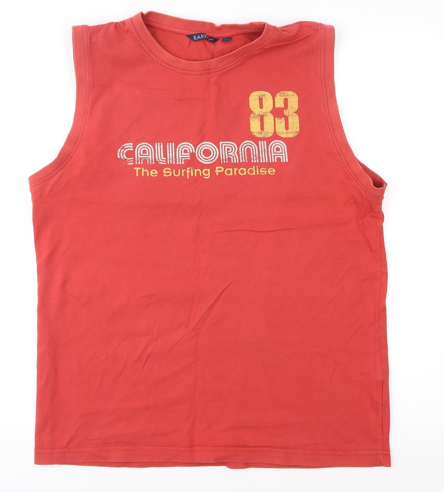 Easy Mens Red    T-Shirt Size M