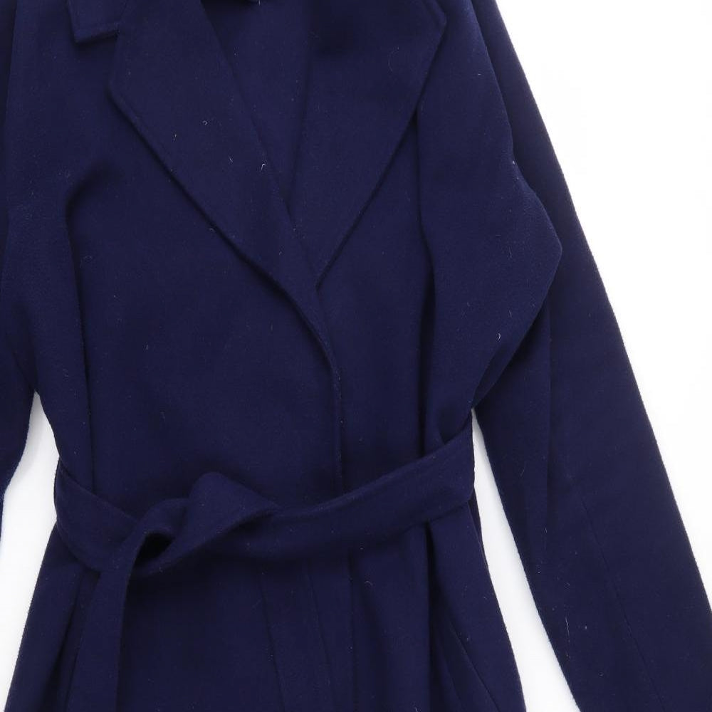 lookagain Womens Blue   Trench Coat Coat Size 12