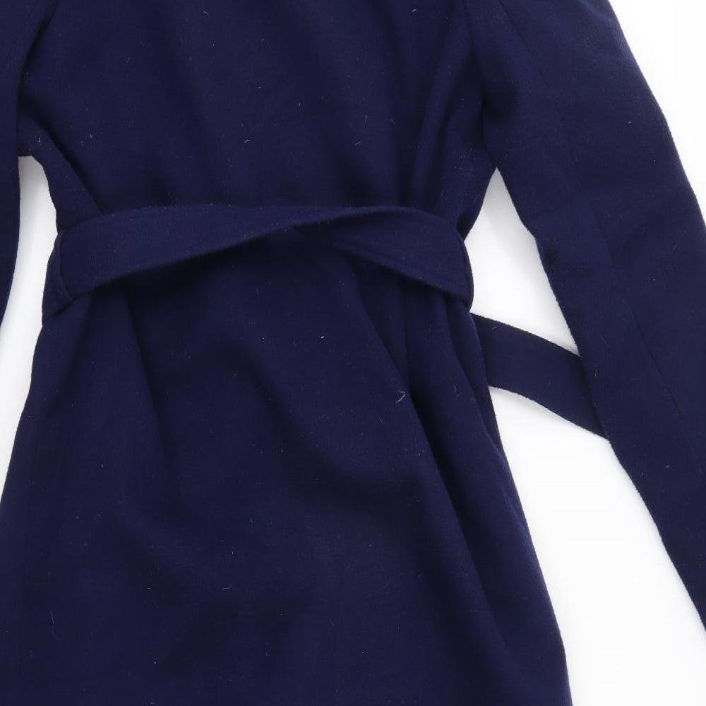 lookagain Womens Blue   Trench Coat Coat Size 12