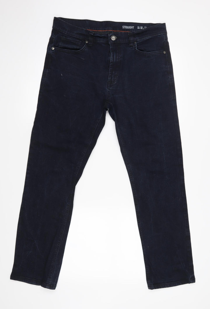 DNM AUTHENTIC Womens Blue   Straight Jeans Size 36 L30 in