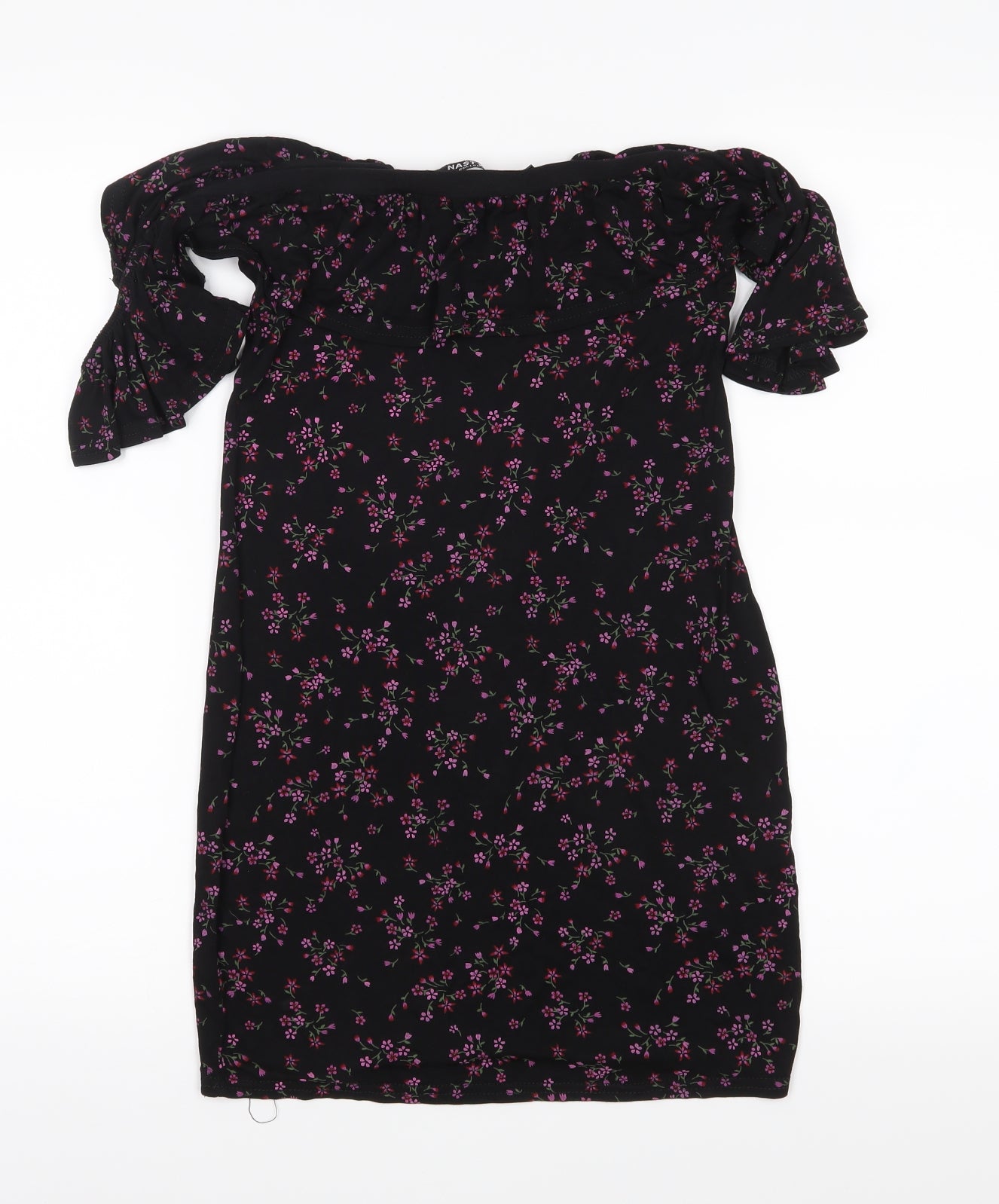 Nasty Gal Womens Black Floral  Bodycon  Size 10