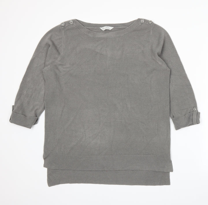 BHS Womens Grey  Knit Pullover Jumper Size 16