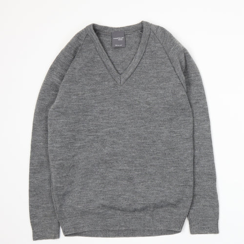 Courtelle Mens Grey  Knit Pullover Jumper Size S