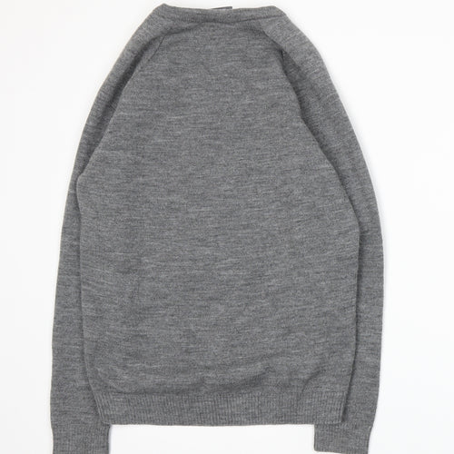 Courtelle Mens Grey  Knit Pullover Jumper Size S
