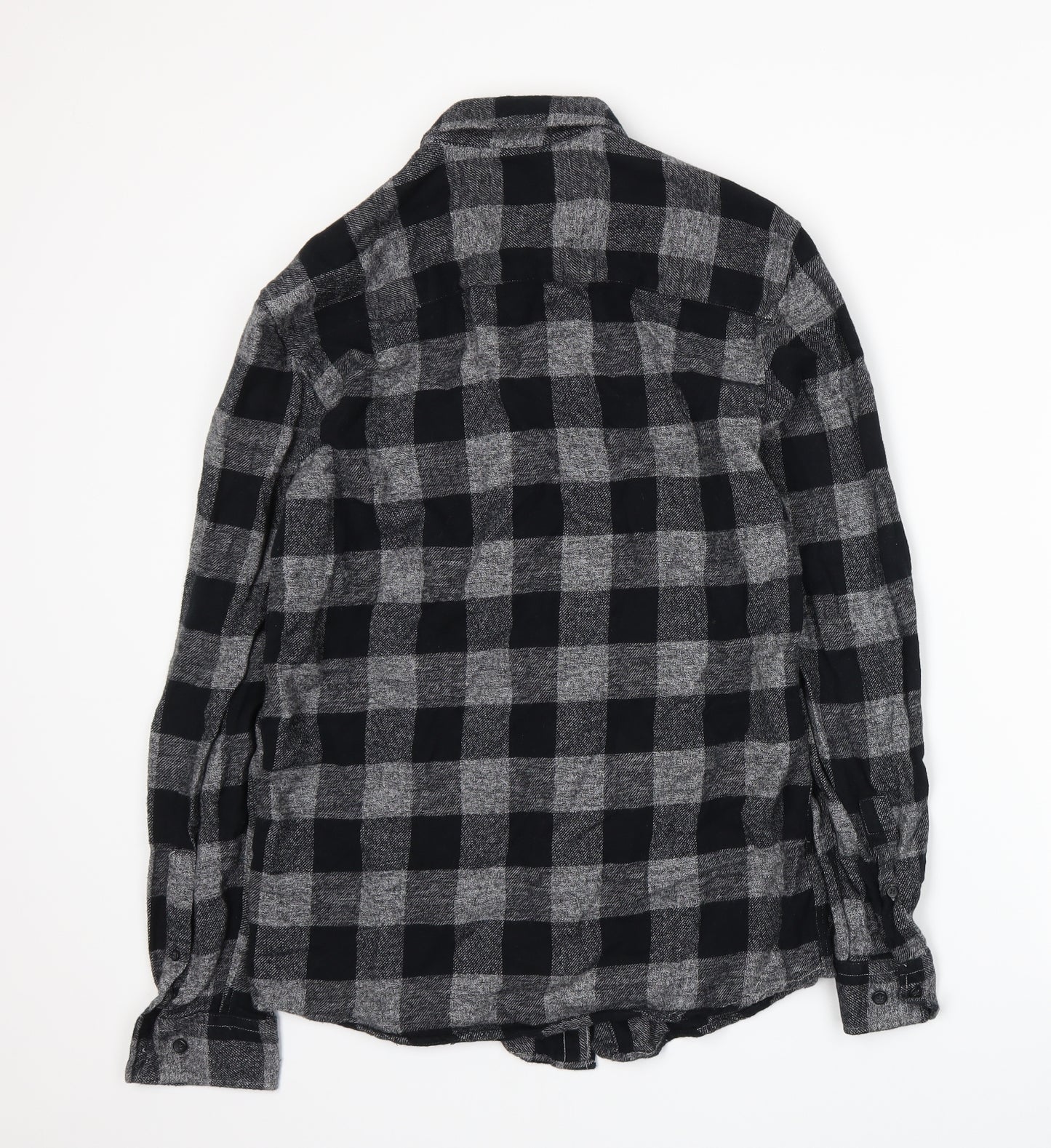 Matalan Mens Grey Plaid   Button-Up Size S