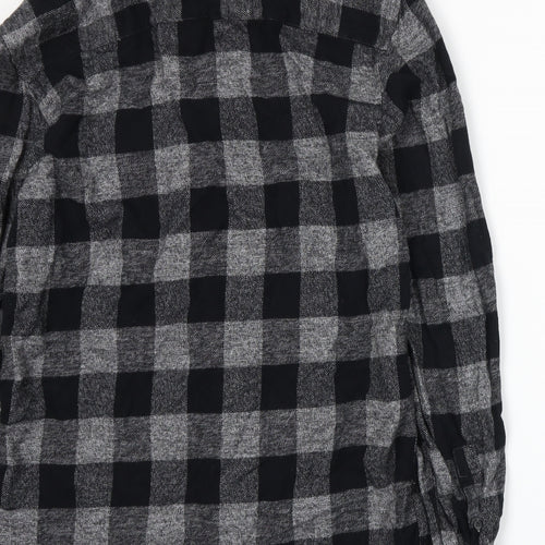 Matalan Mens Grey Plaid   Button-Up Size S