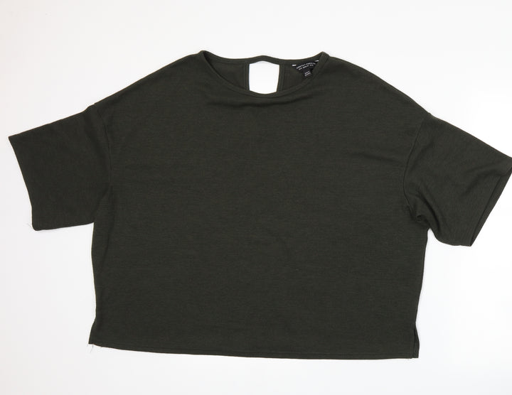 Dorothy Perkins Womens Green Knit Pullover Jumper Size 18