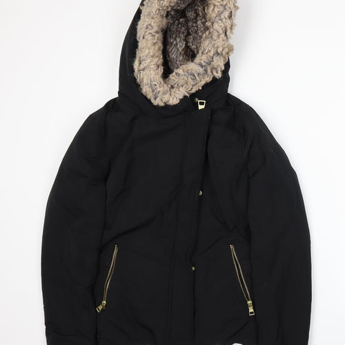 NEXT Womens Black   Parka Coat Size 8