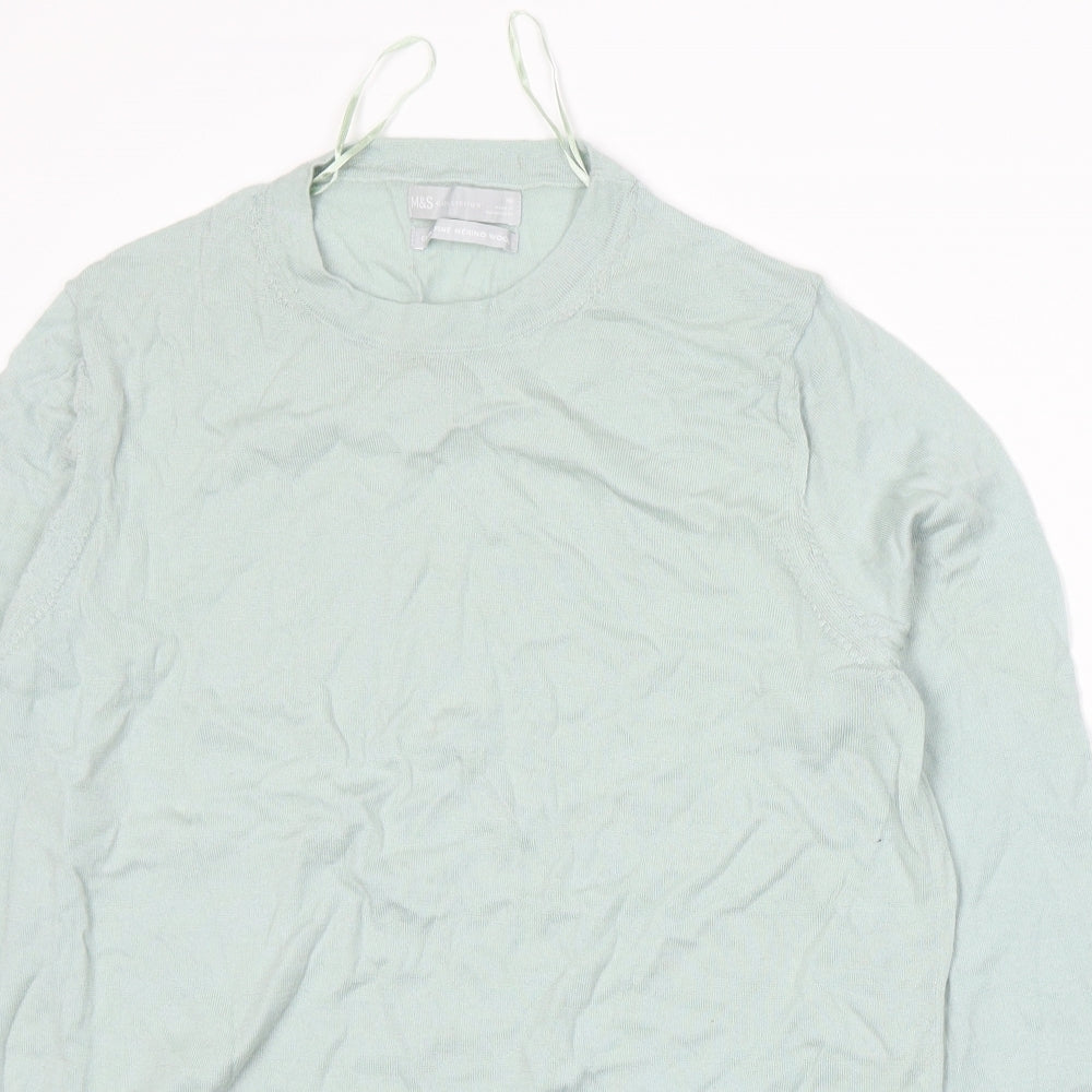 Marks and Spencer Womens Green  Knit Pullover Jumper Size 16