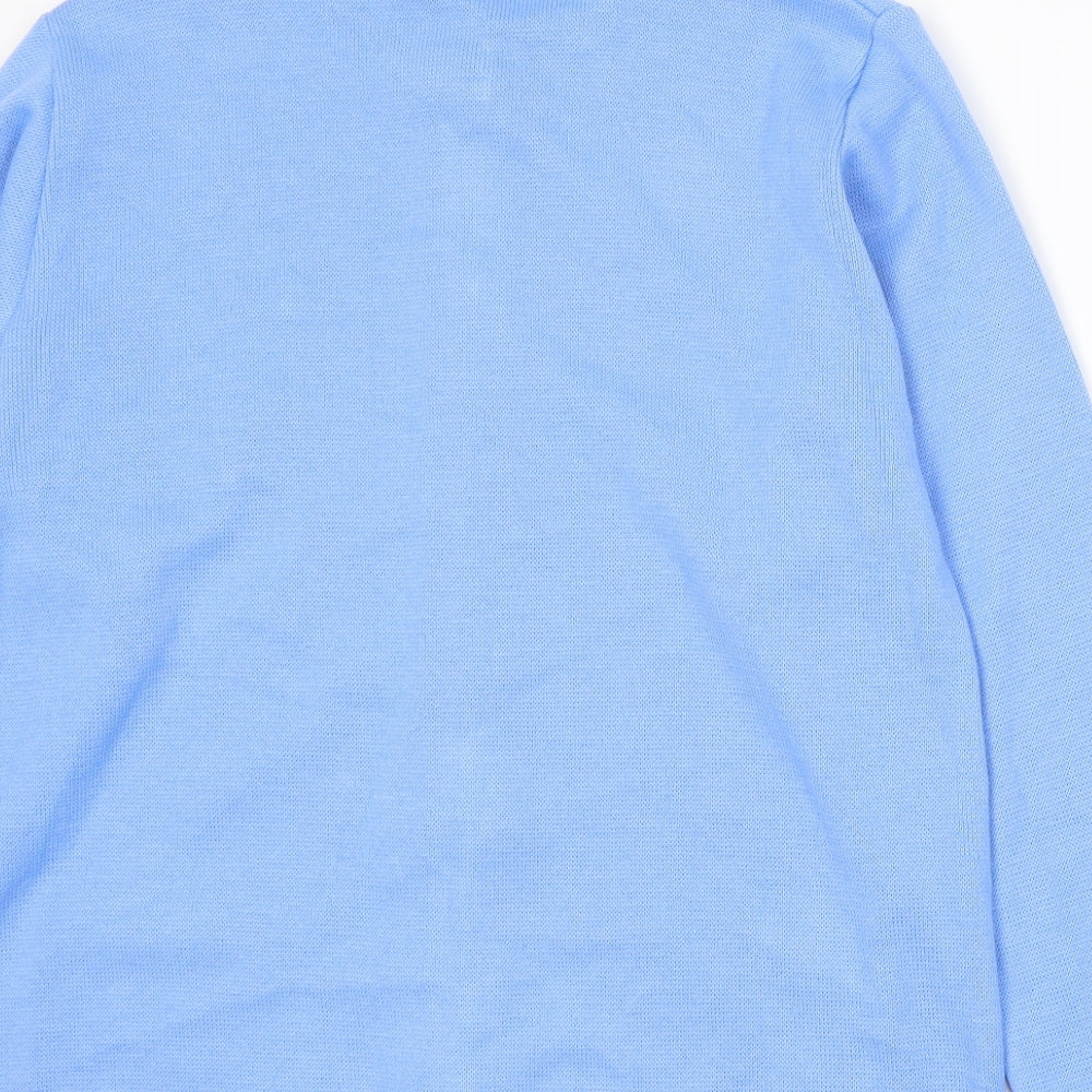 Care Womens Blue  Knit Cardigan Jumper Size L