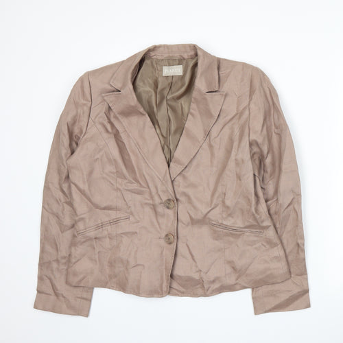 PLANET Womens Beige   Jacket Suit Jacket Size 14