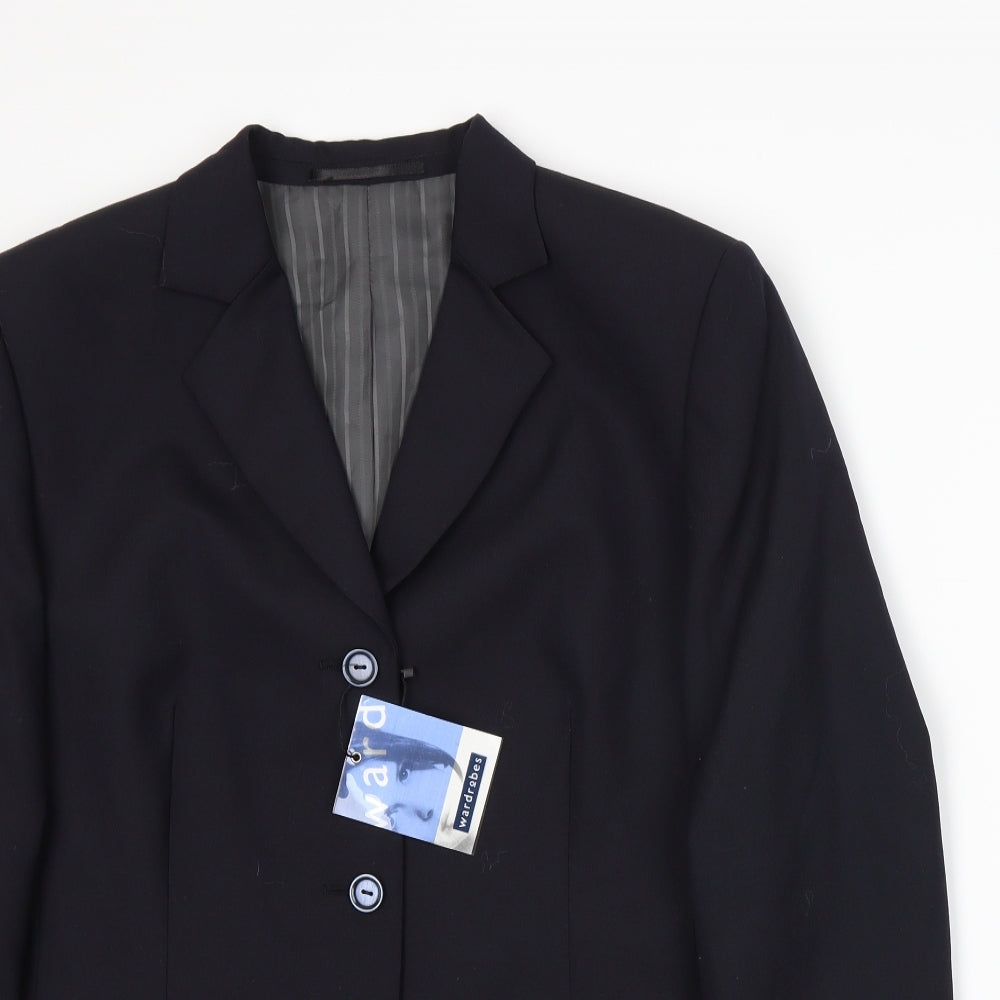 Wardrobe Womens Blue   Jacket Suit Jacket Size 14